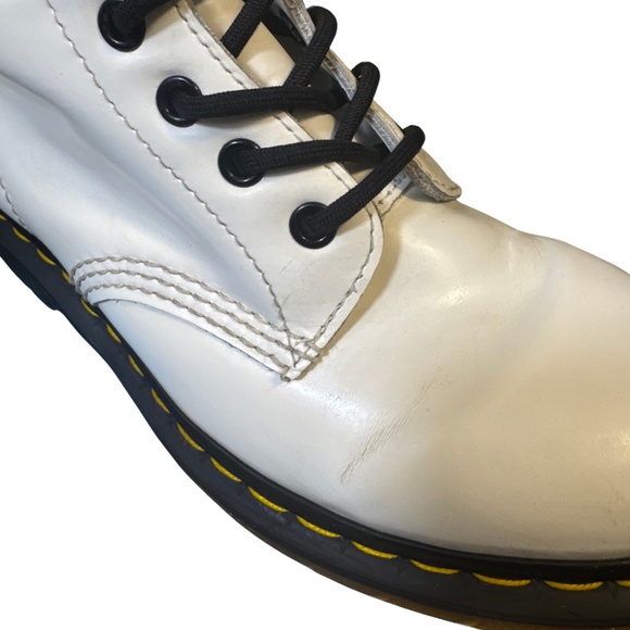 Dr Martens 1460 White Leather Combat Boots Women’s 7 | Iconic 8-Eye Style - Picture 7 of 15